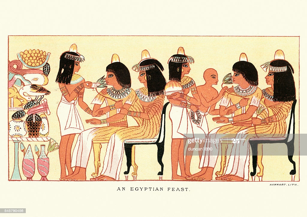 An Egyptian feast.
